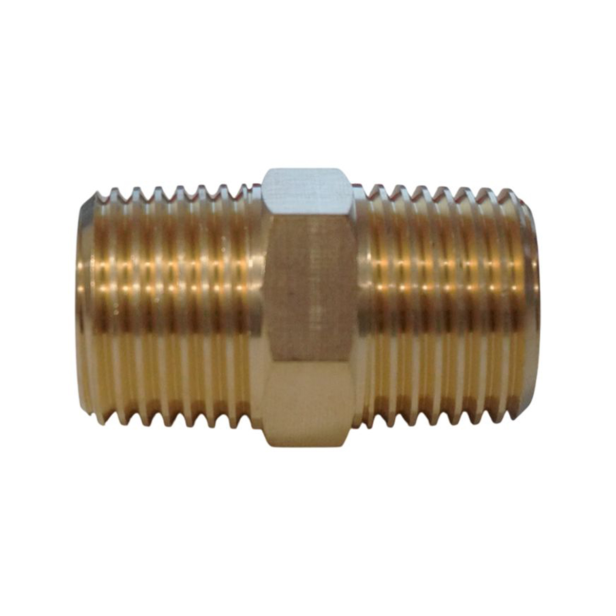 WDK-212MB Адаптер, резьба 1/2"-1/2" PT, M-M (внешняя), латунь