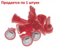 Автолампа T10W (W2,1x9,5d) 1 SMD 5050 RED 12V MEGA ELECTRIC /10