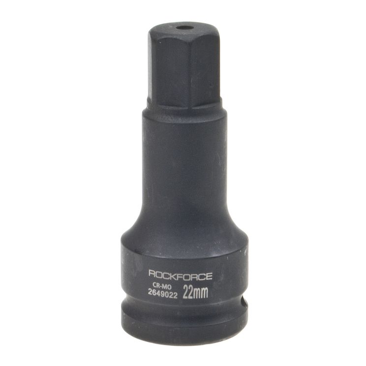 Головка-бита 22мм 3/4" 6-гранная ударная удлиненная L=100мм ROCKFORCE RF-2649022 /1/30