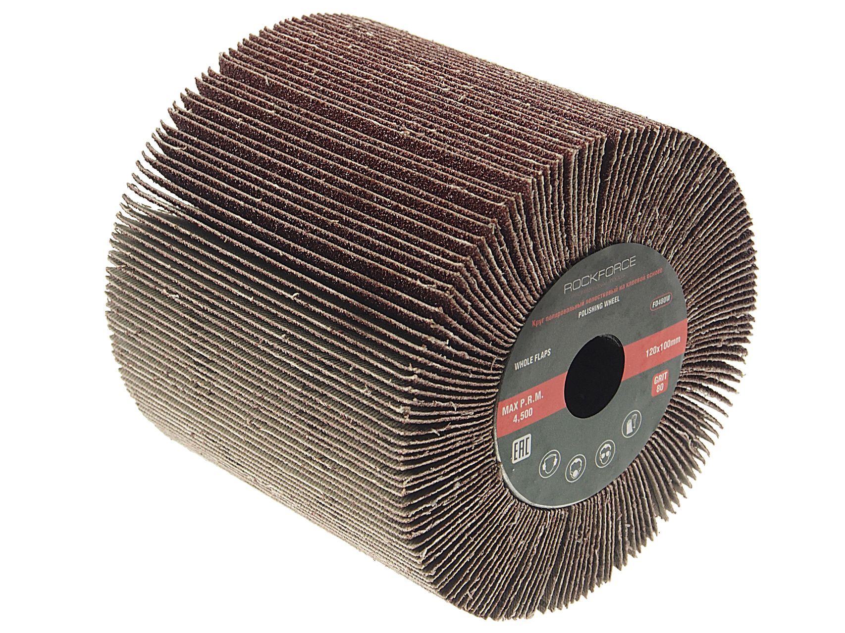 Насадка шлифовальная 120х100мм(Grit 80) ROCKFORCE /1/20