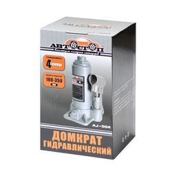 Домкрат гидравлический AJ-004 бутылочный 4т (выс.подъема 180-350мм) АВТОСТОП /1/5