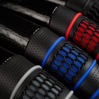 Оплетка руля AP-2051 BLACK/RED (S) экокожа, две 3D вставки, AUTOPROFI 1/20