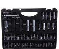 Набор торцевых головок и вставок RF-41082-5L: 1/2" & 1/4"DR 6-гранных с телескопическими трещотками 108пр. ROCKFORCE /1/3
