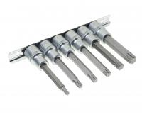 Набор головок-бит RF-40913L Torx 6-лучевых, 6 пр.(Т30,Т40,Т45,Т50,Т55,Т60; L-100мм), на планке ROCKFORCE /1
