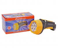 Фонарь C-3807 7 LED BLACK/YELLOW 15см с аккумулятором, 2 режима 220V ULTRAFLASH /1/5/60