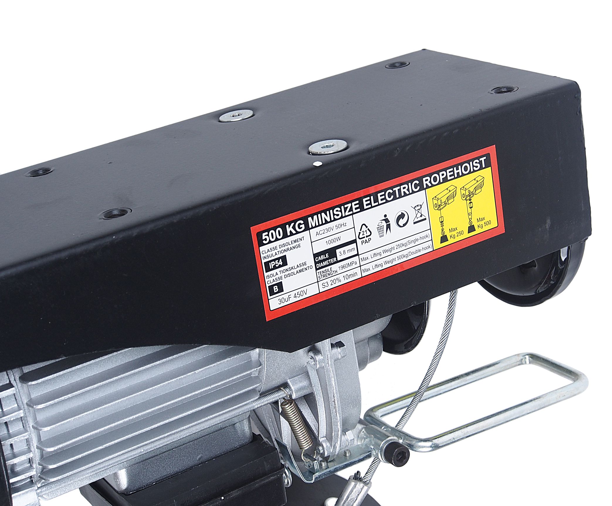 Таль RF-TRH1005 подвесная 250/500 кг (220V, 1000W, высота подъема: 250кг - 12м, 500кг - 6м) ROCKFORCE /1