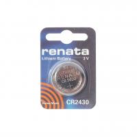 Элемент питания CR2430-BC1 LITHIUM таблетка (автобрелки) 3V RENATA /1/10/300