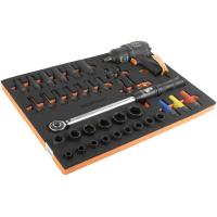 WDK-3740X Набор пневматического и динамометрического инструмента в ложементе, 37 предметов