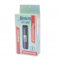 Алкотестер AT420 портативный (0,00-2,00 промилле) ЖК-дисплей с подсветкой, звуковой сигнализатор ДЕЛЬТА /1/40