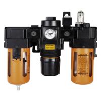 WDK-70230 Блок подготовки воздуха 3/8" с влагоотделителем, лубрикатором, регулятором и манометром
