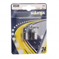 Автолампа R5W (BA15s) (блистер, 2шт) 24V NARVA /1/10