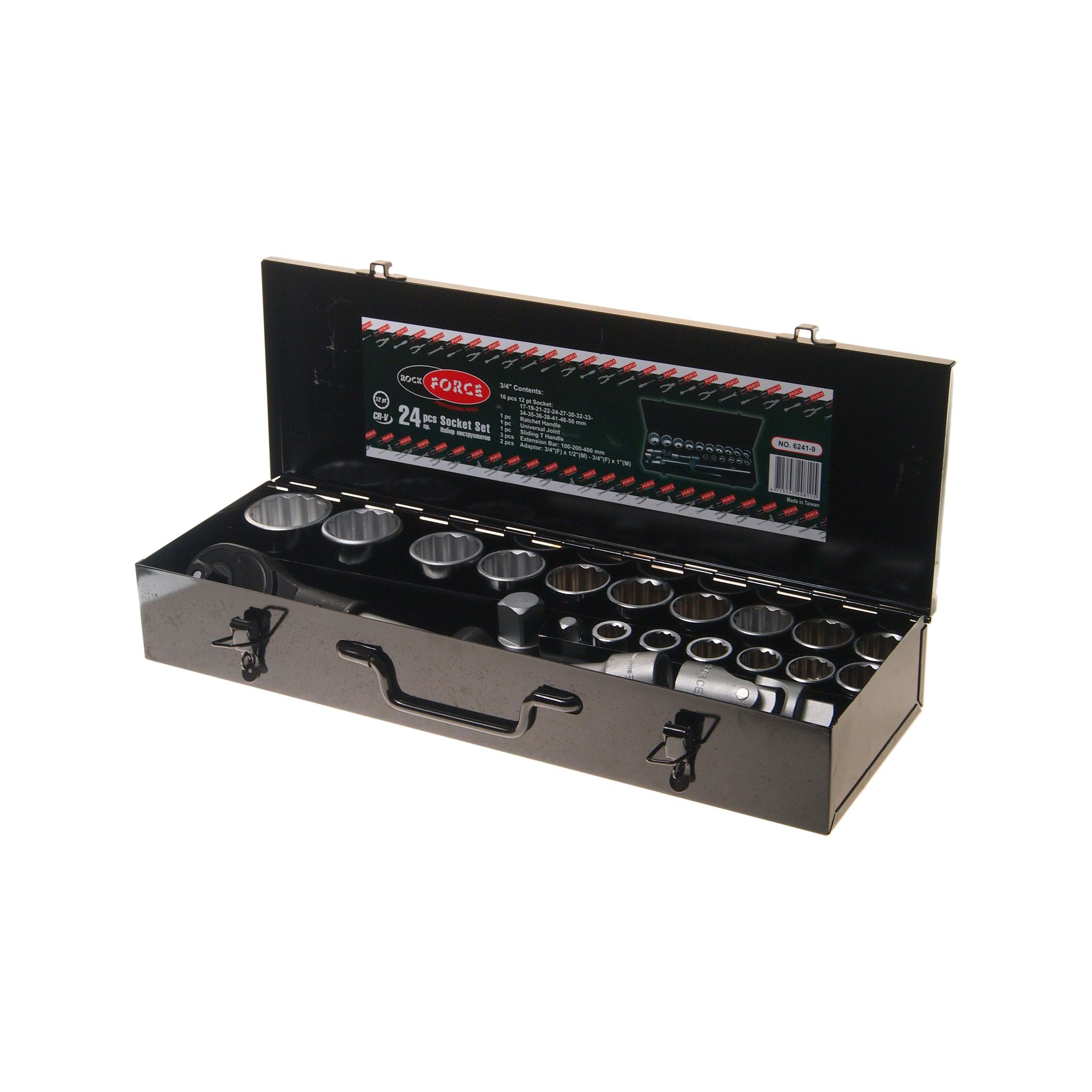Набор инструмента RF-6241-9: 3/4"DR 12-гранных 24пр. ROCKFORCE /1/3