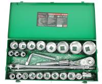 Набор торцевых головок RF-68263-5: 3/4"DR 6-гранных 17-50мм 1"DR 55-60мм 26пр. ROCKFORCE /1