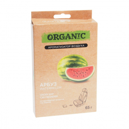 Ароматизатор воздуха ORG-STD-22 ORGANIC (арбуз) под сиденье 65гр AURAMI /1/12