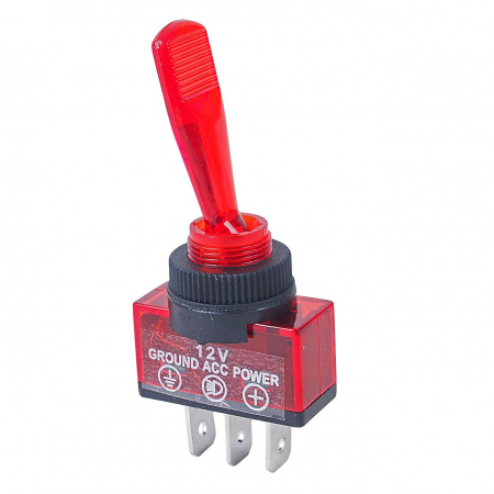 Переключатель ПП-408 2-х позиционный, с подсветкой 12V /1/100