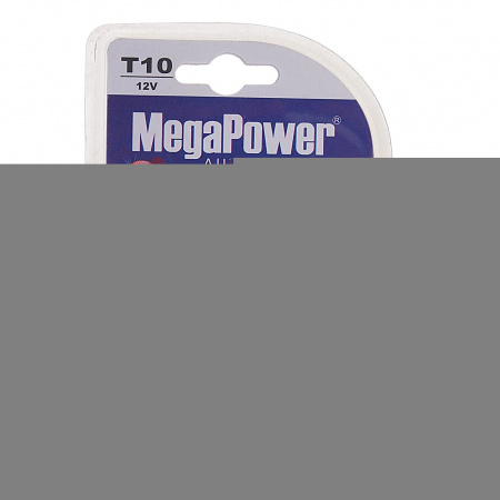 Автолампа T10W (W2,1x9,5d) 9 SMD 5050 WHITE блистер (2 шт) 6000K 180лм   12V MEGAPOWER /1 /50