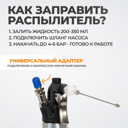 WDK-65680  Баллон для аэрозолей, многоразового использования. 650 мл