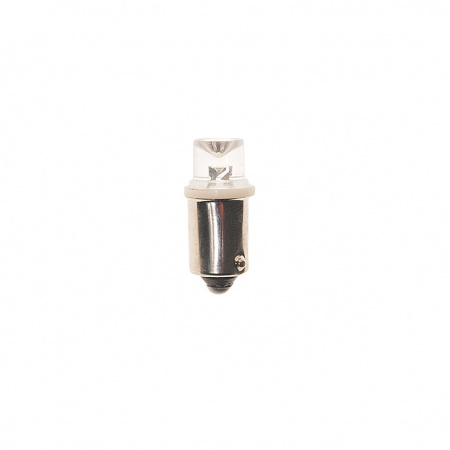 Автолампа T4W (BA9s) 1 LED CONCAVE WHITE 6000K 4лм  24V MEGAPOWER /10 /100