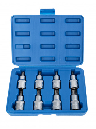 Набор головок со вставкой TORX с отверстием 1/2″, длина 55 мм, 8 пр. VR50189
