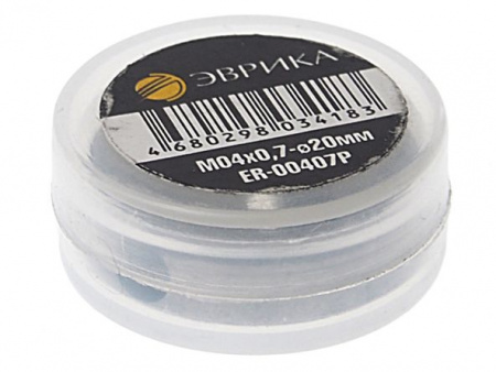 Плашка ER-00407P M04x0,7-ø20мм, в пластиковом футляре ЭВРИКА /1/10