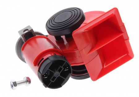 Сигнал звуковой HN-2002 RED электрический 100мм 530/680Hz 139dB 12V FK-PREMIER /1/20