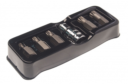 Набор бит RF-4066 SPLINE с битодержателем,6пр.1/2"(L:30мм;M5,М6,М8,М10,M12), в ложементе ROCKFORCE /1