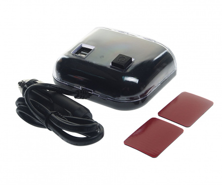 Разветвитель прикуривателя OLS-1505 BLACK на 3 гнезда +2USB(1,2A) с удлинителем 0.8м 12V-24V OLESSON /1