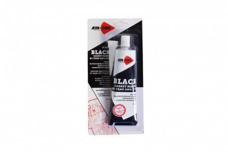 Герметик прокладок BLACK силиконовый (черный) 85г  AIM-ONE /1/12