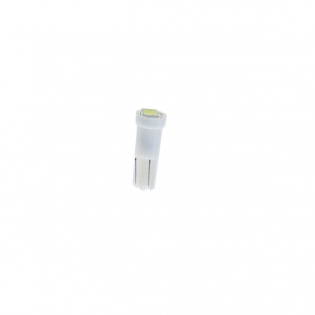 Автолампа T5 (W2*4.6d) 1 SMD 3528  WHITE 6000K 18лм  24V MEGAPOWER /10 /100
