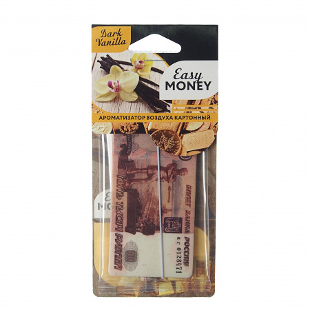 Ароматизатор воздуха FTE-EMN-05 EASY MONEY "5000 рублей" (dark vanilla) подвесной FOUETTE /1/50