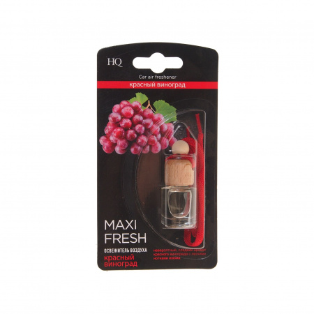 Ароматизатор воздуха HMF-9 MAXI FRESH (красный виноград) жидкостный подвесной, деревянная крышка 5мл /1/64