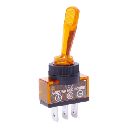 Переключатель ПП-408 2-х позиционный, с подсветкой 12V /1/100