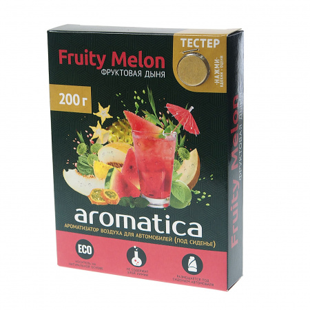 Ароматизатор воздуха FTE-AR-7 AROMATICA (fruity melon) гелевый под сиденье 200гр FOUETTE /1/20