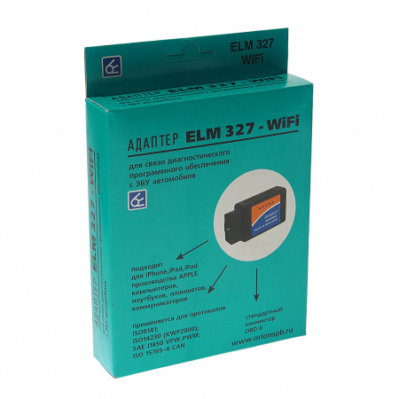 Адаптер диагностический ELM 327-Wi-Fi (Apple, Android) ОРИОН /1/72