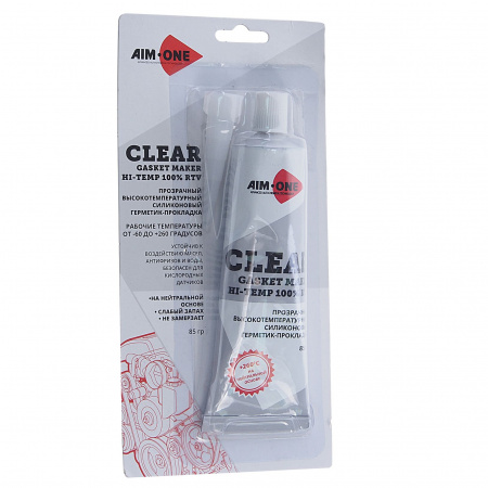 Герметик прокладок CLEAR силиконовый (прозрачный) 85г  AIM-ONE /1/12