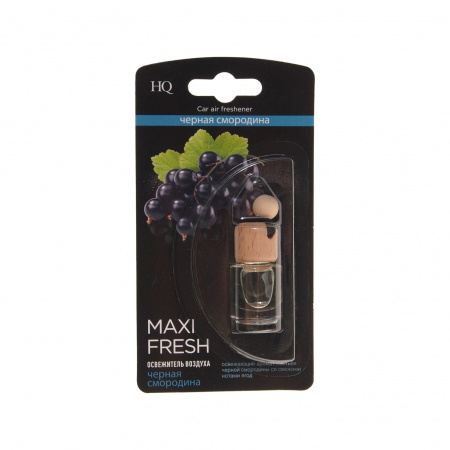 Ароматизатор воздуха HMF-18 MAXI FRESH (черная смородина) жидкостный подвесной, деревянная крышка 5мл /1/64
