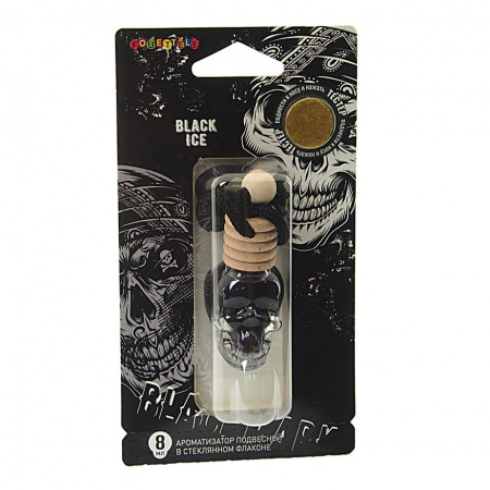 Ароматизатор воздуха FTE-BLM-02 BLACK MARK (black ice) подвесной, с деревянной крышкой 8мл FOUETTE /1/20