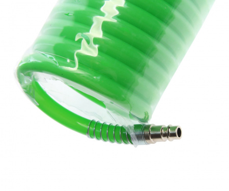 Шланг витой RF-1208-15Green полиуретановый 12ммх8ммх15м с быстроразъемами ROCKFORCE /1/20