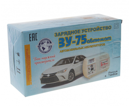 Зарядное устройство ЗУ-75АВТОМАТ для АКБ 12V (6A) автомат 220V ТАМБОВ /1