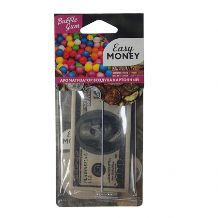 Ароматизатор воздуха FTE-EMN-02 EASY MONEY "100$" (bubble gum) подвесной FOUETTE /1/50