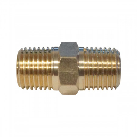 WDK-214MB Адаптер, резьба 1/4"-1/4" PT, M-M (внешняя), латунь