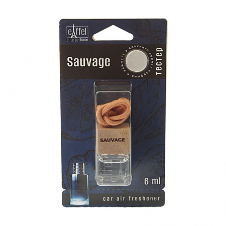 Ароматизатор воздуха FTE-EEP-07 LUXURY AROMA EIFFEL ELITE PERFUME (Sauvage Dior) подвесной, с деревянной крышкой 6мл FOUETTE /1/20