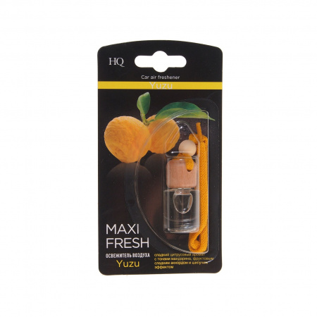 Ароматизатор воздуха HMF-8 MAXI FRESH (yuzu) жидкостный подвесной, деревянная крышка 5мл /1/64