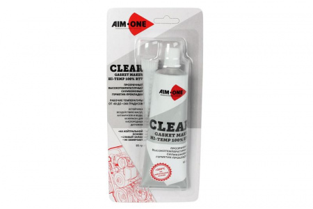 Герметик прокладок CLEAR силиконовый (прозрачный) 85г  AIM-ONE /1/12