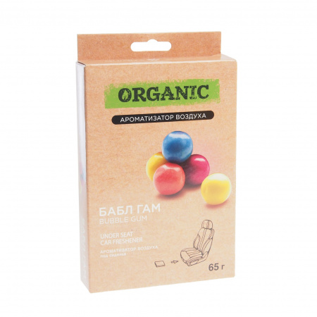 Ароматизатор воздуха ORG-STD-23 ORGANIC (бабал гам) под сиденье 65гр AURAMI /1/12