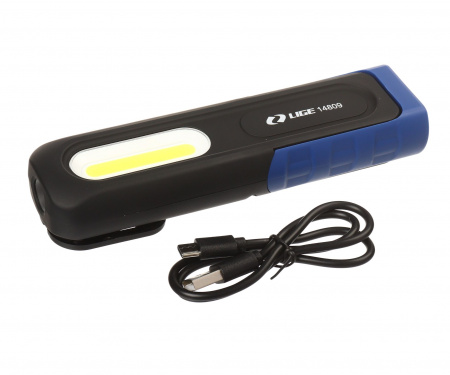 Фонарь аккумуляторный (180°, 5W, COB 7000K, 450 Lumen, 3.7V, 2000mAh, Type-C) LG-14809 LIGE /1/100 NEW
