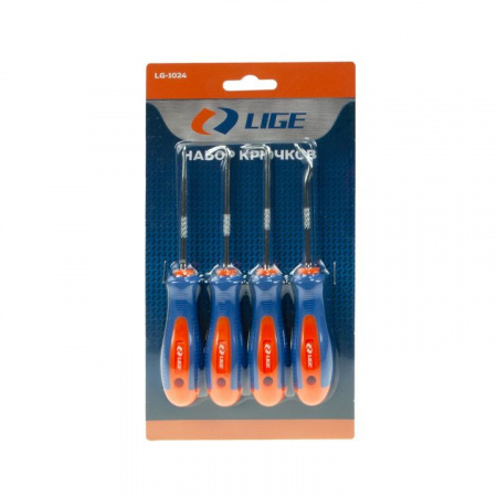 Набор крючков 4 пр., (45°,90°,135°,180°) LG-1024 LIGE /1/100