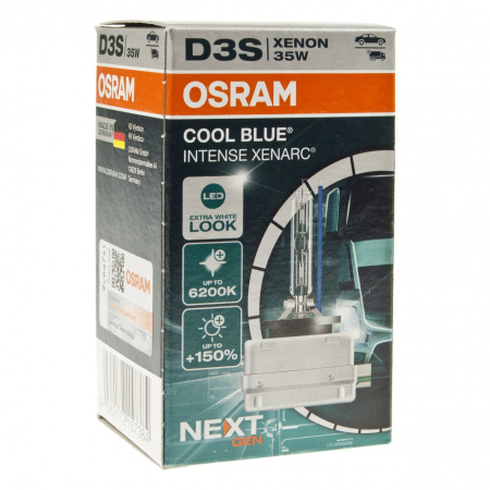 Автолампа D3S (35) PK32d-5+150%  XENON COOL BLUE INTENSE (NextGen) 6200K 42V  OSRAM /1/10