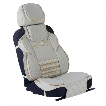 Накидка на сиденье MULTI COMFORT MLT-320G BEIGE ортопедическая, экокожа (3 элемента)  AUTOPROFI /1/12