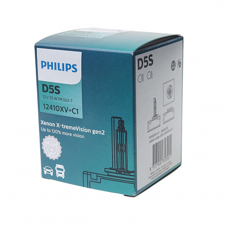 Автолампа D5S (25) PK32d-7+120% Xenon X-treme Vision gen2 4800K 12V PHILIPS /1/2